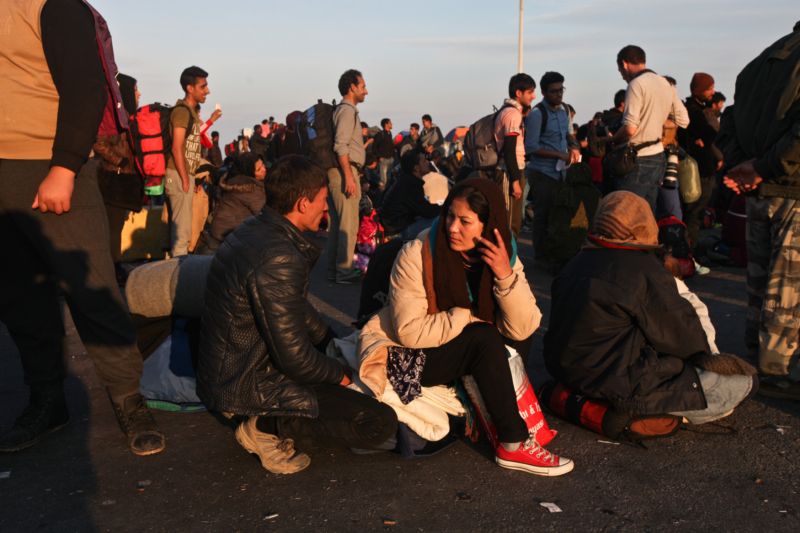 Turečtí uprchlíci na řeckém ostrově Lesbos.