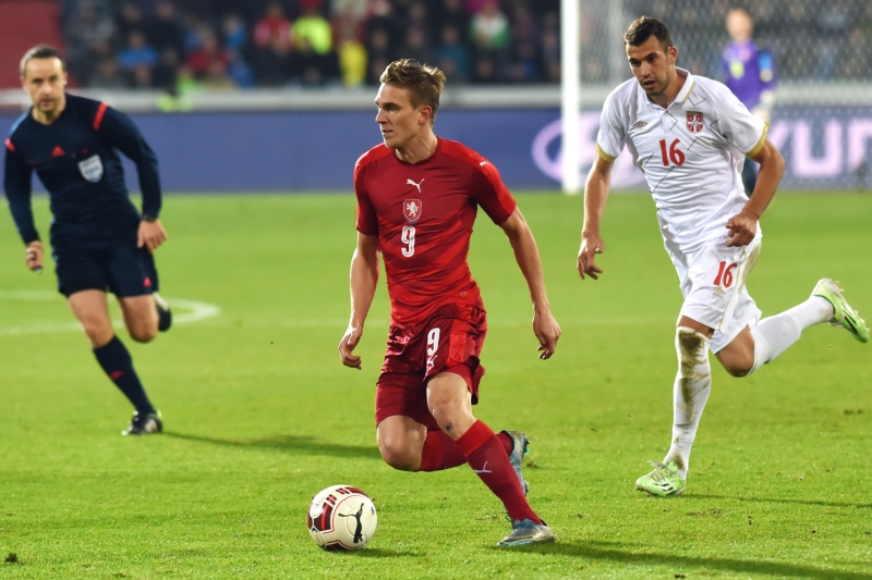 Bořek Dočkal v utkání proti Srbsku.