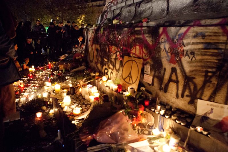 Pieta na pařížském náměstí Republiky.