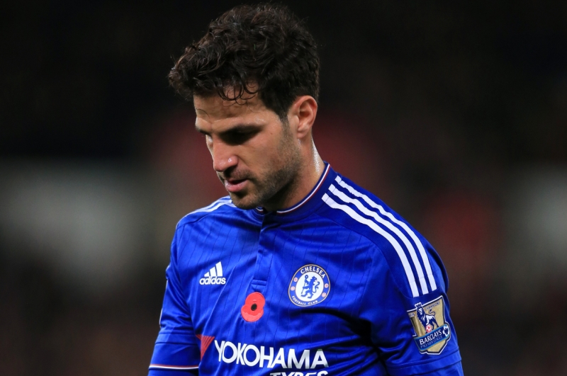 Cesc Fàbregas trpí společně s Chelsea. Cesc Fàbregas trpí společně s Chelsea.