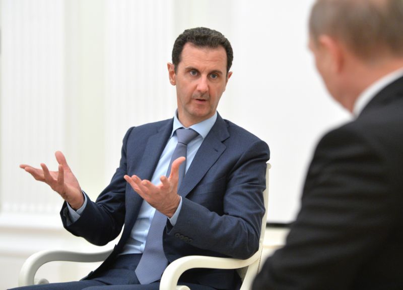 Syrský prezident Bašár Asad při rozhovoru s Vladimirem Putinem (ilustrační foto). Syrský prezident Bašár Asad při rozhovoru s Vladimirem Putinem (ilustrační foto).