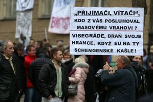 Letošní demonstrace na Albertově k výročí 17. listopadu.