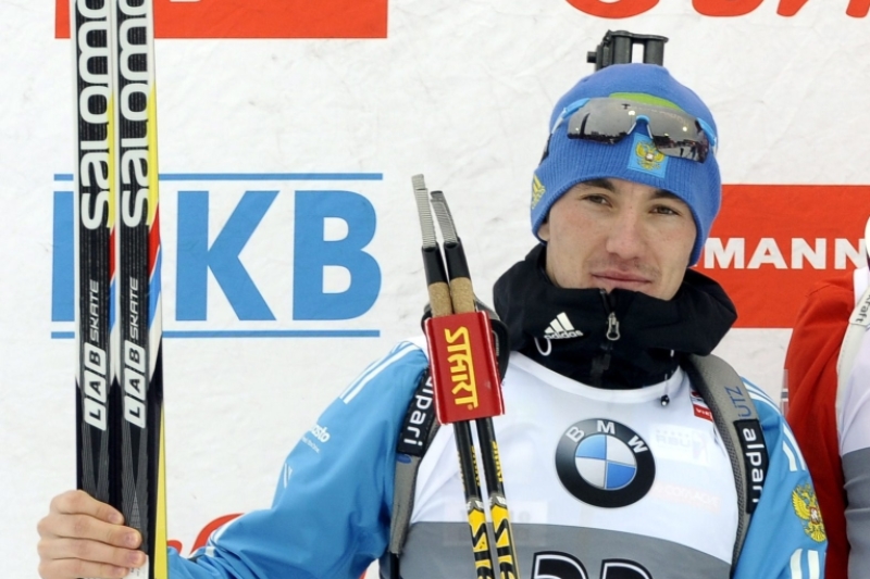Ruský biatlonista Alexandr Loginov.