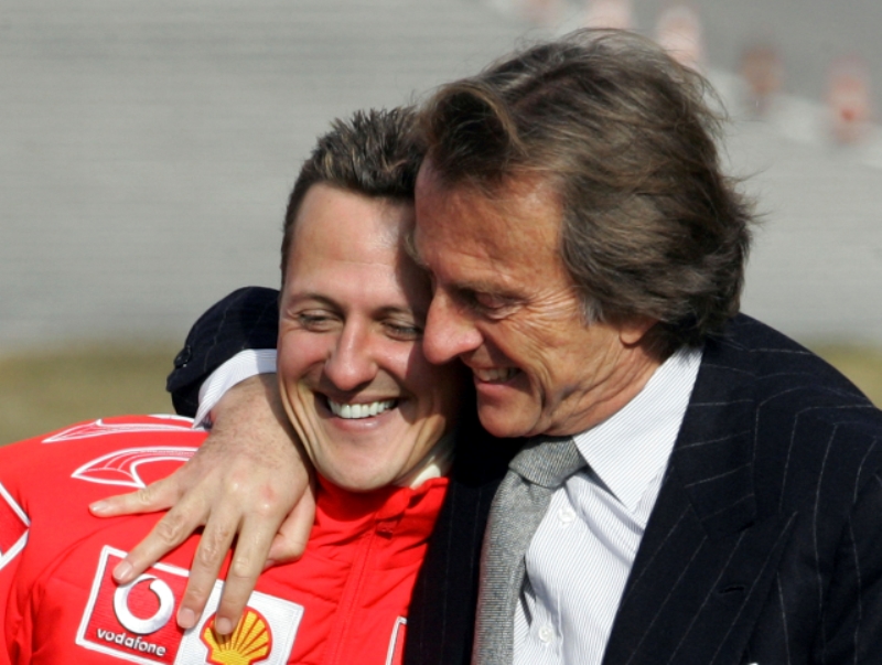 Michael Schumacher (vlevo) a jeho bývalý šéf Luca di Montezemolo.