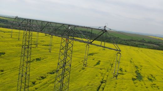 Kontrola jednoho stožáru zabere dronu zhruba deset minut.