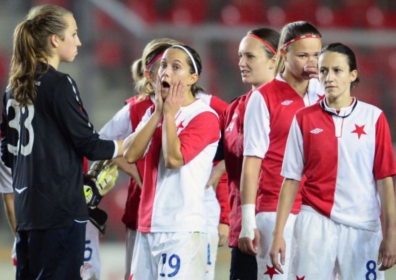 Fotbalistky Slavie Praha.