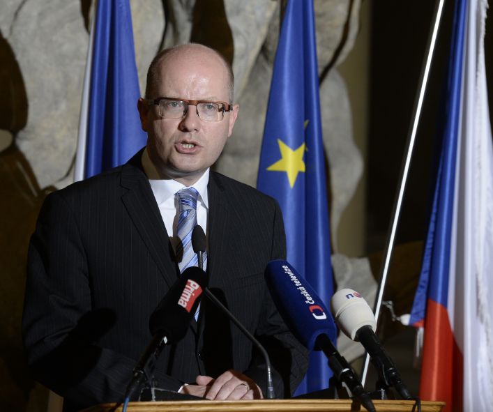 Premiér Bohuslav Sobotka (ČSSD).