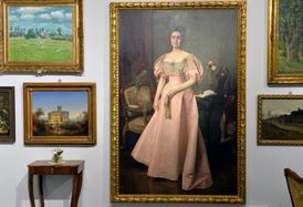 Obraz od Václava Brožíka Podobizna hraběnky Marie Antonie Sylva-Taroucca.