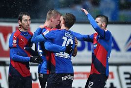 Radost fotbalistů Plzně.