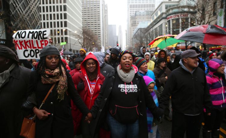 Protest v Chicagu.