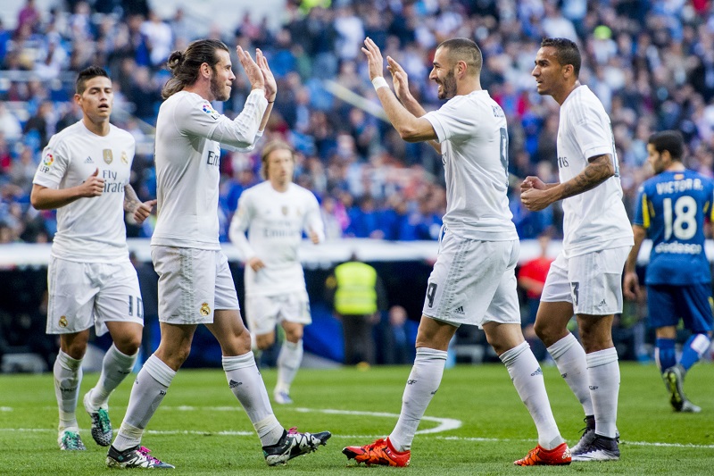Radost fotbalistů Realu Madrid. 