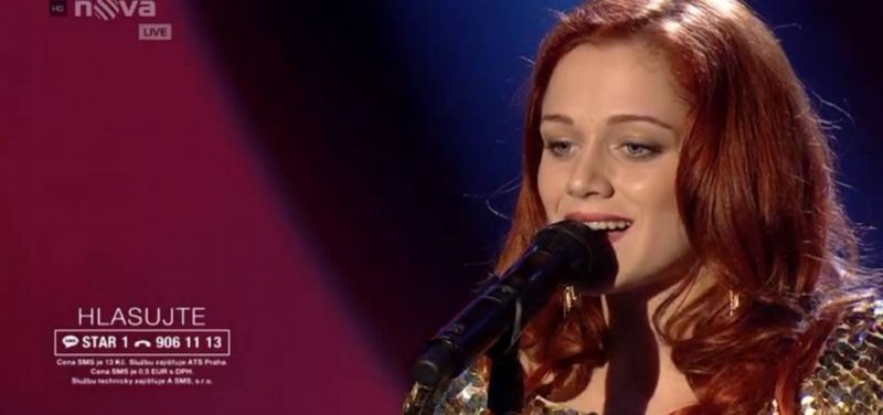 Vítězka pěvecké soutěže SuperStar v roce 2015 Eva Urbanová.