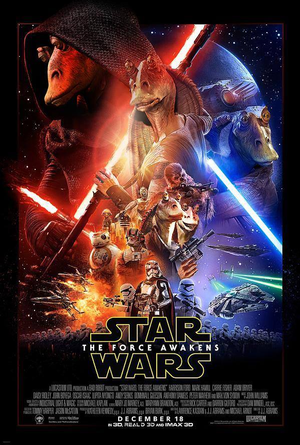 Postava Jar-Jar Binks se nestala divácky oblíbenou, a v novém sedmém díle Star Wars se proto neobjeví.