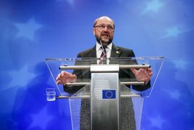 Předseda evropského parlamentu Martin Schultz.