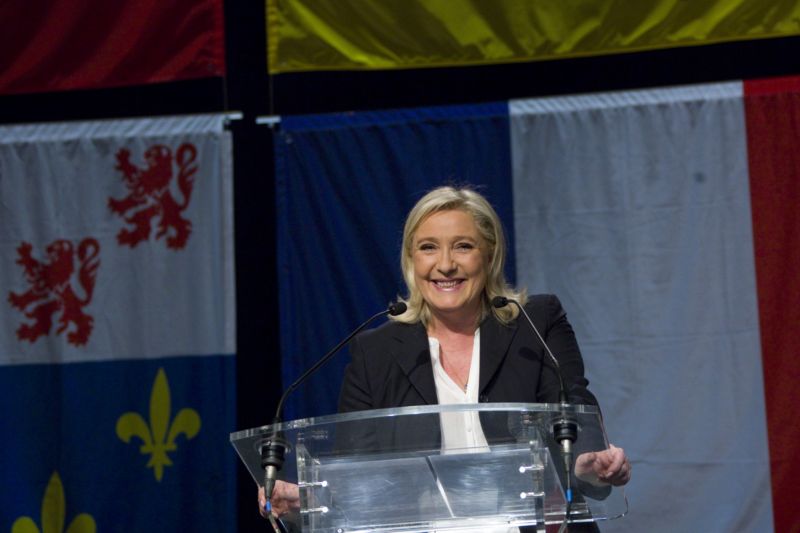 Předsedkyně Národní fronty Marine Le Penová.