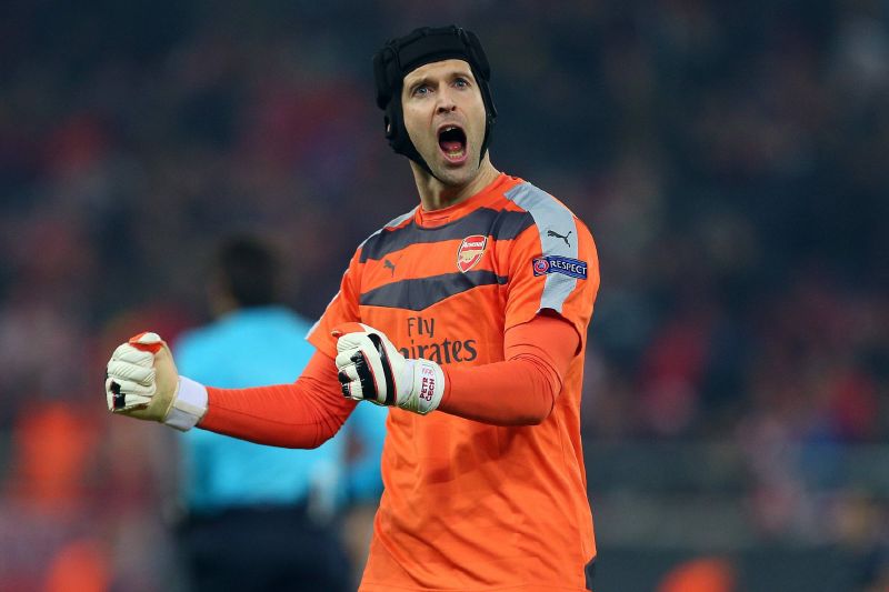 Radující se Petr Čech. 