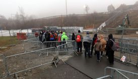 Situace na hranici mezi Slovinskem a Rakouskem.