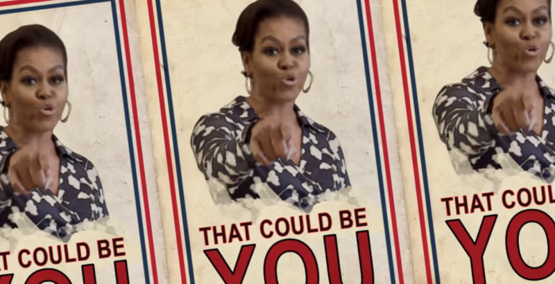 Michelle Obamová jako raper. Michelle Obamová jako raper.
