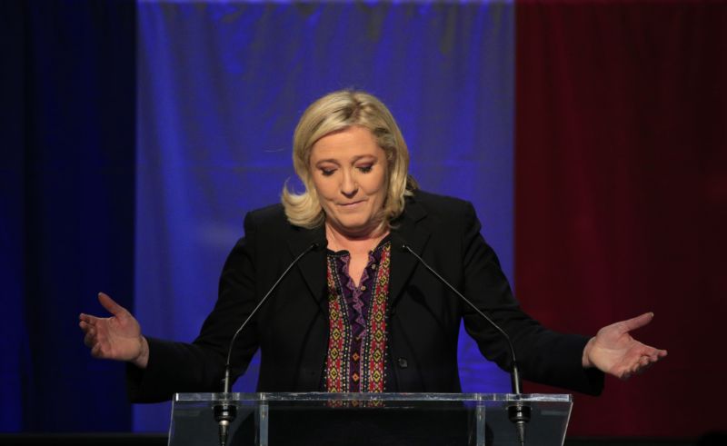 Francouzská nacionalistická politička Marine Le Penová.