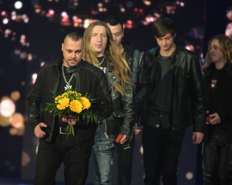 Skupina Ortel na předávání Slavíků 2015. Skupina Ortel na předávání Slavíků 2015.
