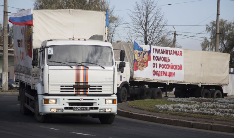 Humanitární konvoj z Ruska. Humanitární konvoj z Ruska.
