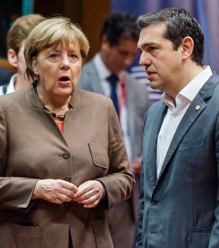 Německá kancléřka Angela Merkelová a Ařecký premiér Alexis Tsipras.