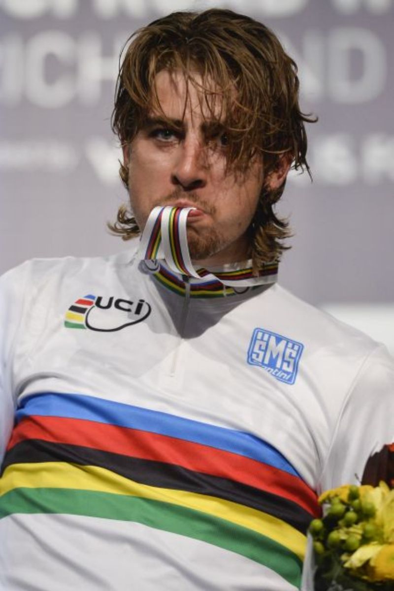 Peter Sagan po triumfu na MS v Richmondu.
