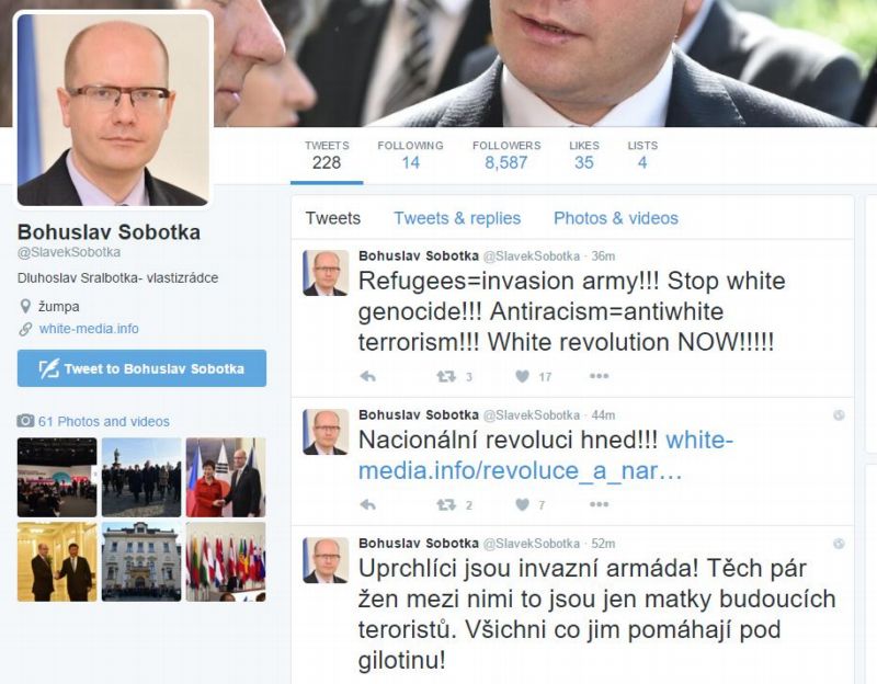 Twitter Bohuslava Sobotky. Twitter Bohuslava Sobotky.