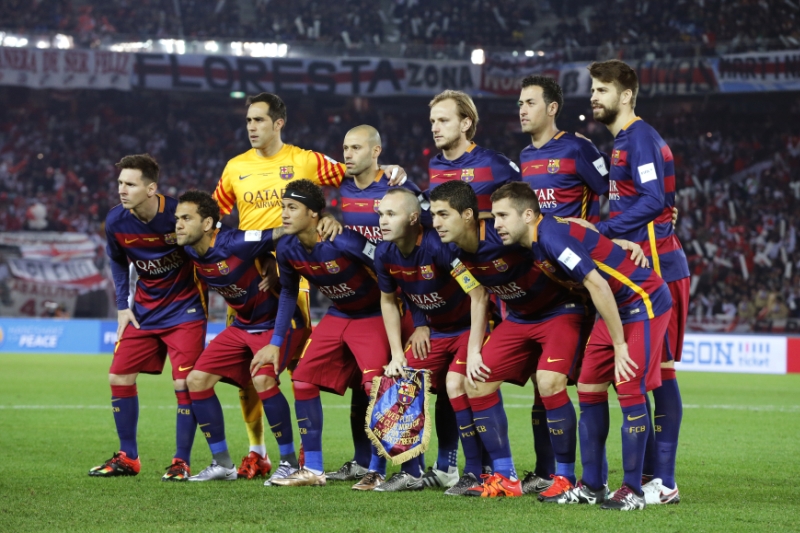 Fotbalisté Barcelony. 