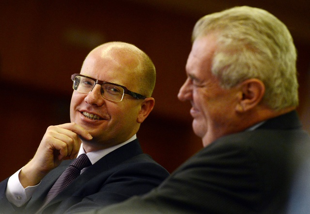 Bohuslav Sobotka a Miloš Zeman.