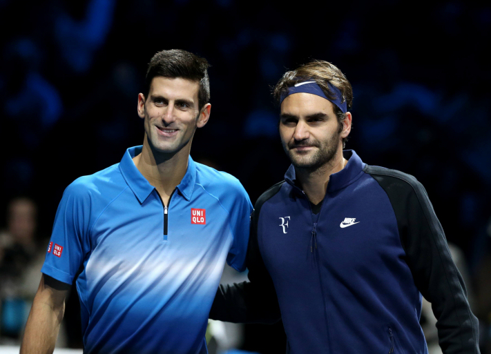 Novak Djokovič a Roger Federer
