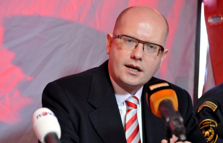 Premiér Bohuslav Sobotka (ČSSD).