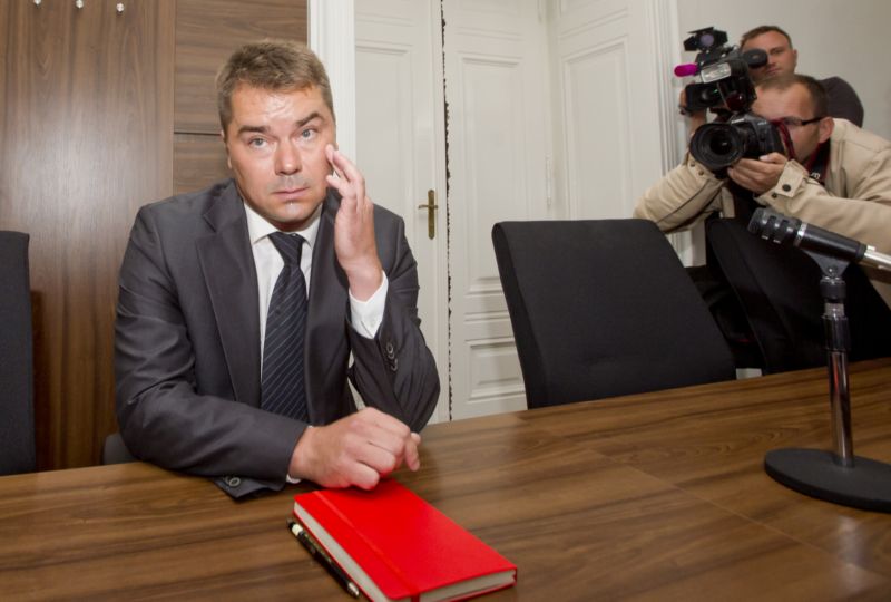 Lobbista Marek Dalík u pražského městského soudu (foto 2014).