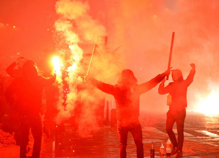 Silvestrovské oslavy v Praze.