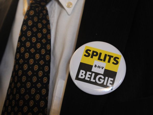 Odznak vyjadřující podporu rozdělení Belgie.