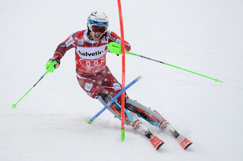 Norský lyžař Henrik Kristoffersen.