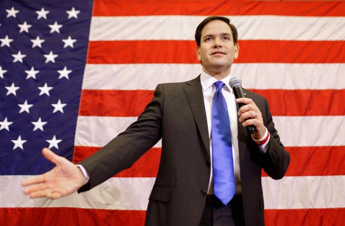 Senátor a republikánský prezidentský kandidát Marco Rubio.