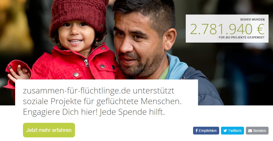 Prostřednictvím nového webového portálu, lze přispívat na řešení uprchlické krize.