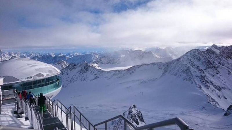 Rozhled z rakouského ledovce Pitztal.