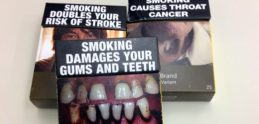Takhle vypadá krabička cigaret v Austrálii.