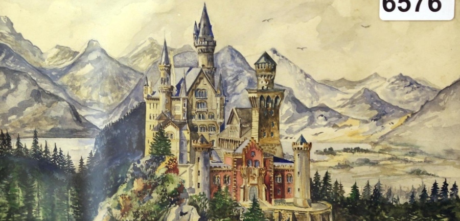Za Hitlerův akvarel německého zámku Neuschwanstein, který se prodal v loňském roce, dal nový majitel z Číny sto tisíc eur.
