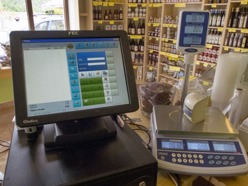 Registrační pokladna pro elektronickou evidenci tržeb.