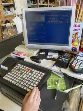 Registrační pokladna pro elektronickou evidenci tržeb.