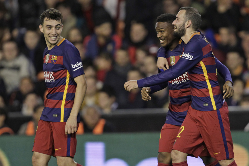 Radost fotbalistů Barcelony.
