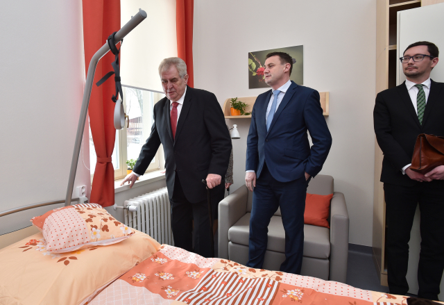 V jednom z hospiců (5. ledna 2016 v Liberci).