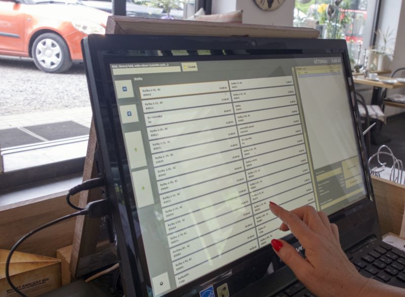 Registrační pokladna pro elektronickou evidenci tržeb.