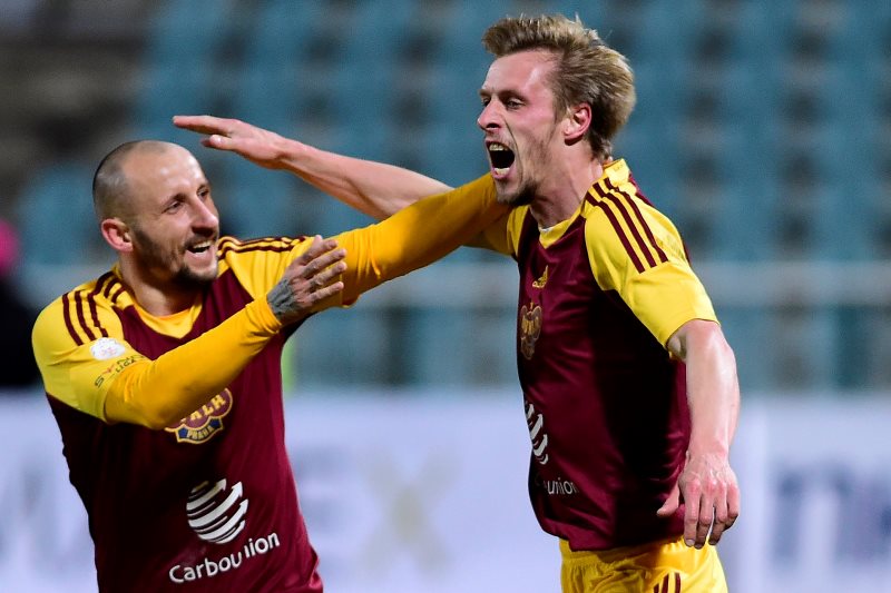 Radost fotbalistů Dukly.