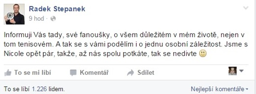 Štěpánkův vzkaz fanouškům.