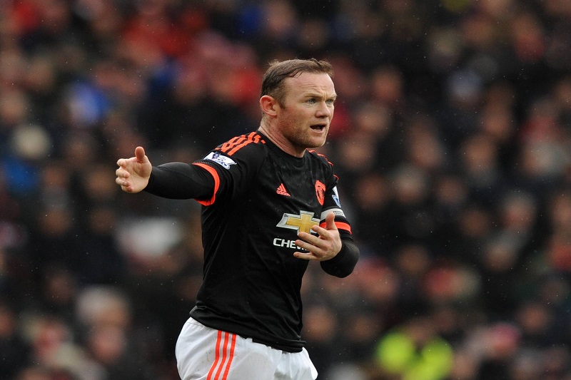 Útočník Manchesteru United Wayne Rooney. 