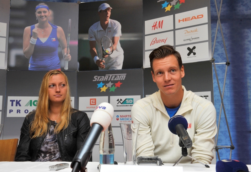 Tomáš Berdych s Petrou Kvitovou okupují v žebříčcích osmé místo. 